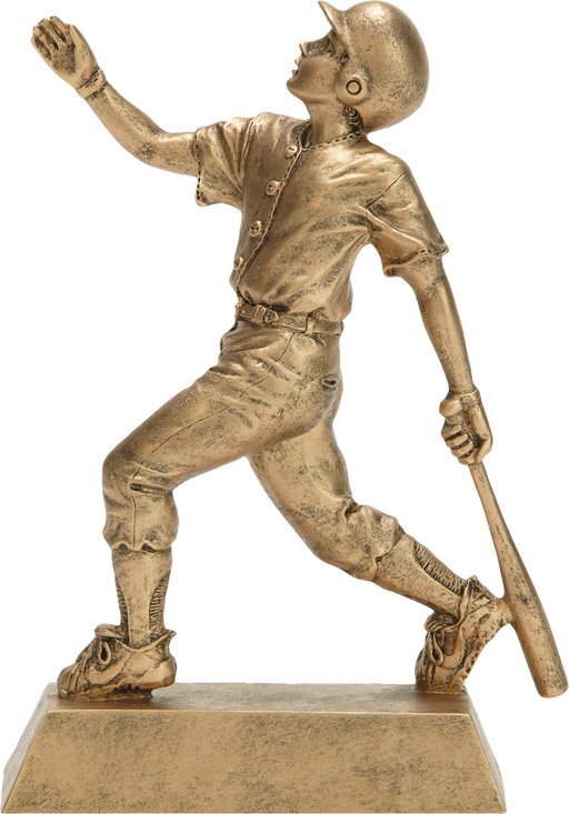 BASEBALL RESIN FIGURE, MALE, GOLD