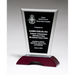 Clear Glass Award with Black Laser Engravable Center