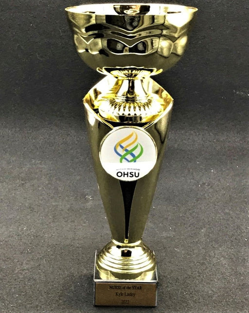 Gold Trophy Cup with 2" Color Insert Holder