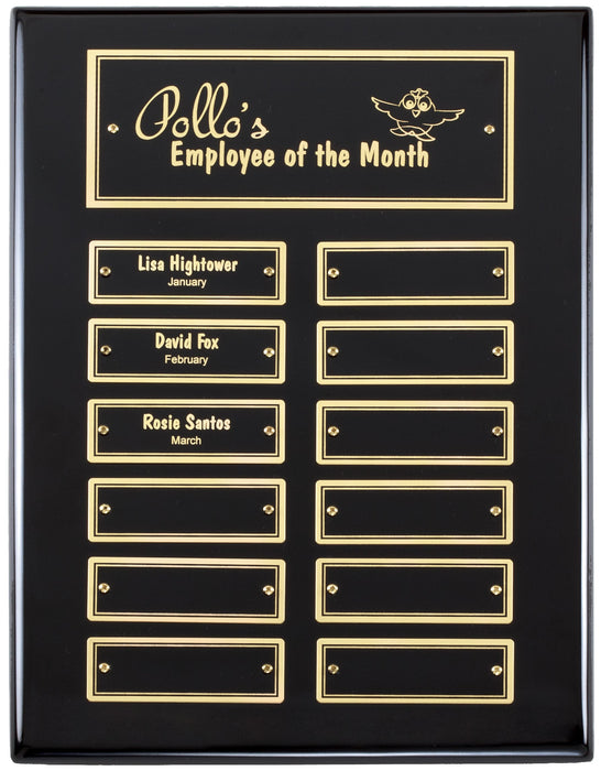 Black Finish Perpetual Plaque