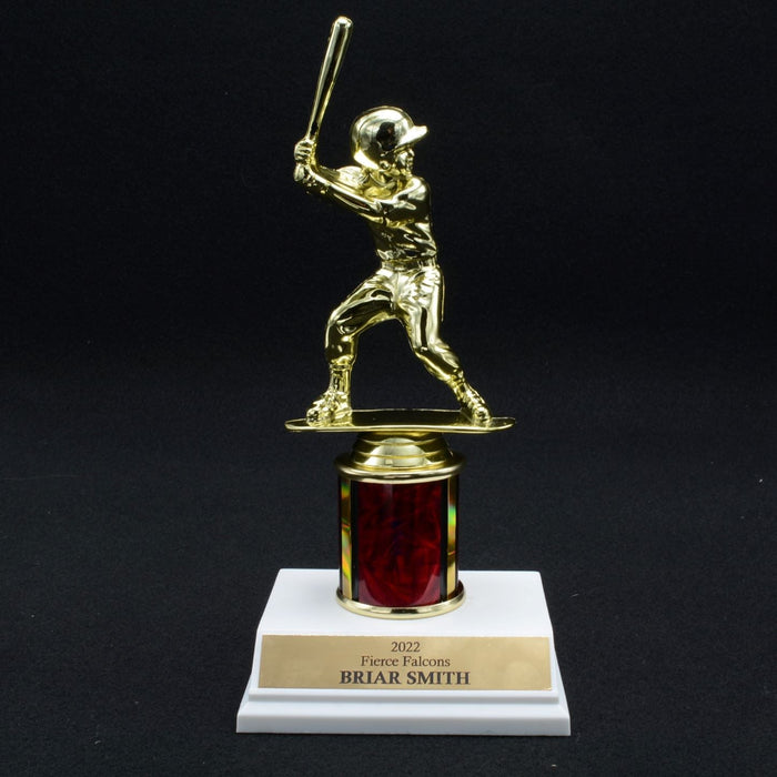 Girl Junior Baseball Trophy with 2" Column