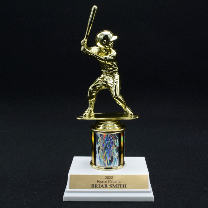 Girl Junior Baseball Trophy with 2" Column