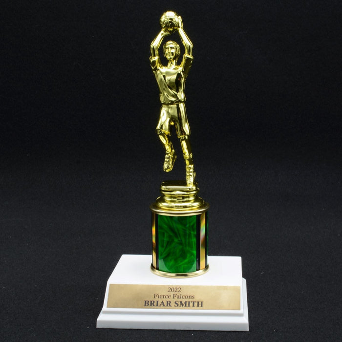 Boy Junior Basketball Trophy with 2" Column