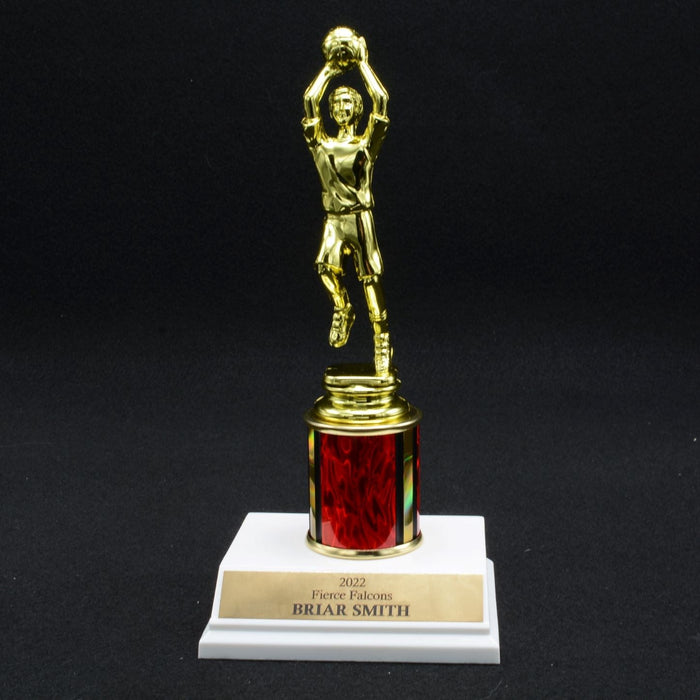 Boy Junior Basketball Trophy with 2" Column