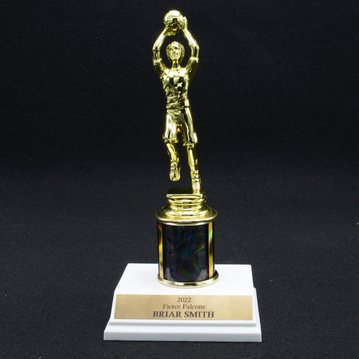 Girl Junior Basketball Trophy with 2" Column