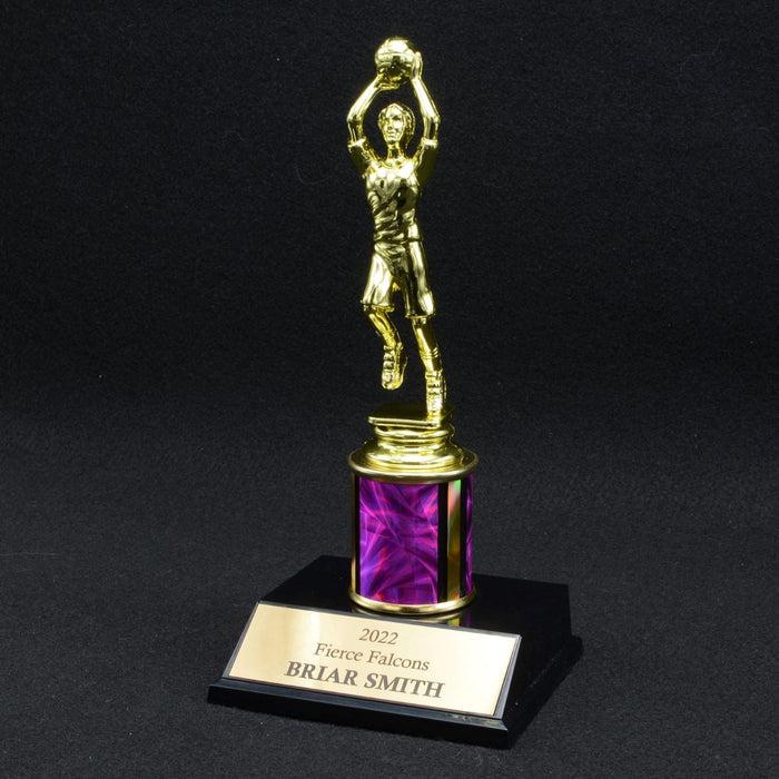 Girl Junior Basketball Trophy with 2" Column