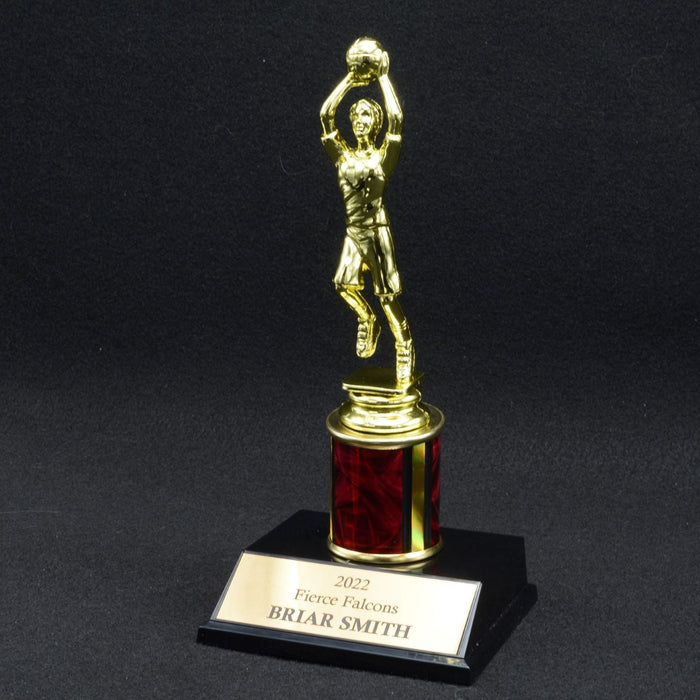 Girl Junior Basketball Trophy with 2" Column