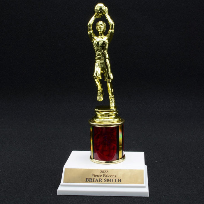 Girl Junior Basketball Trophy with 2" Column