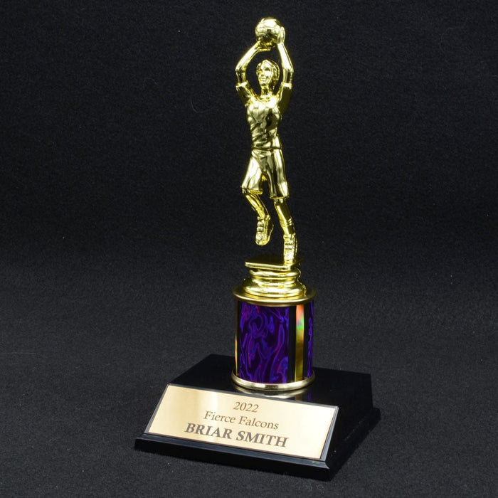 Girl Junior Basketball Trophy with 2" Column