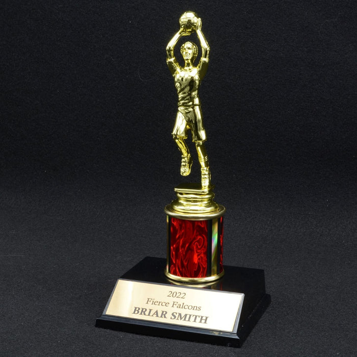 Girl Junior Basketball Trophy with 2" Column