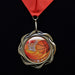 Basketball Fusion Medal with Colored Dome Insert