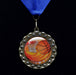 Basketball Star Medal with Colored Dome Insert