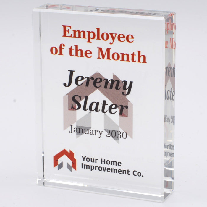 Glass Award 3" X 4" X 3/4" in Presentation Box