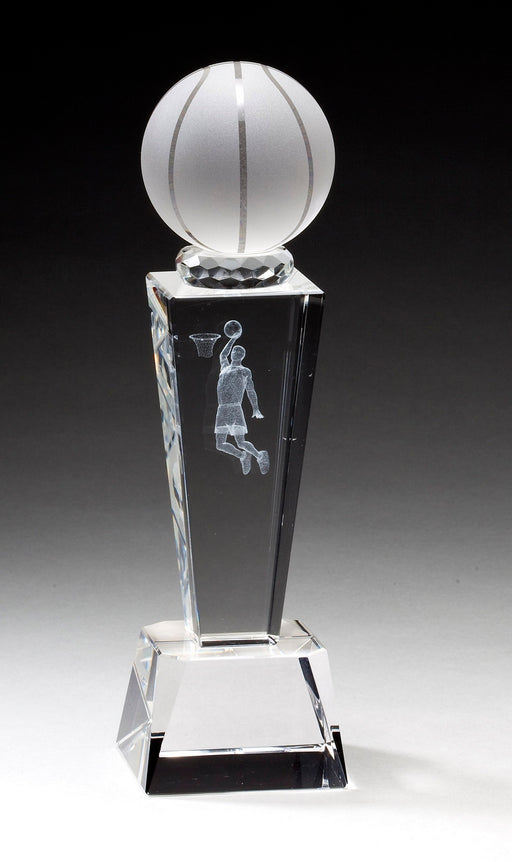 Basketball Crystal SPORT TOWER Trophy, 3D male image