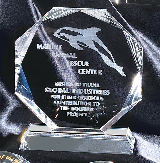 
Crystal Faceted Octagon Award