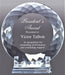 Crystal Plate Award on Crystal Stand