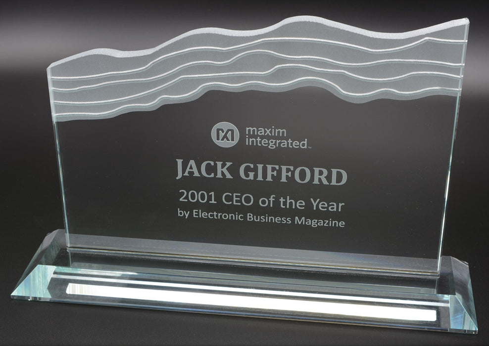 Rapids Waterfall Glass Award