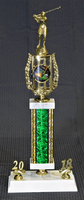 Trophy with 2" insert riser and rectangular column