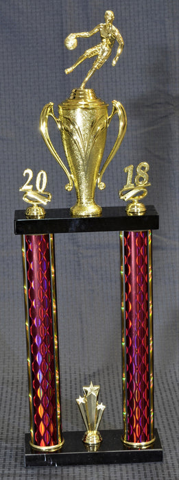 Trophy with 2 column, cup & Trim