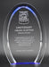 Blue Oval Halo Acrylic Award