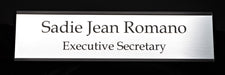 Metal Nameplate Holder & Engraved Nameplate