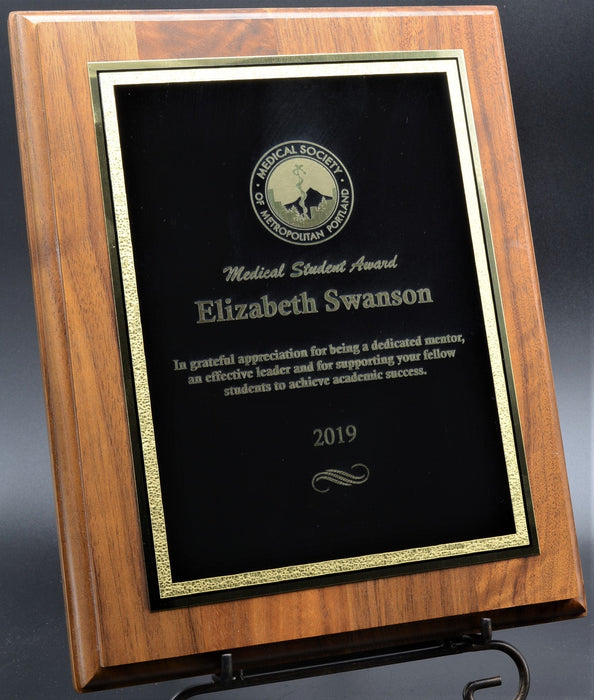 Textured-Gold Black Plaque (3 Sizes, 6 styles)