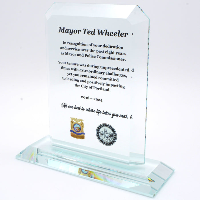 Beveled Corner Rectangular Cairo Crystal