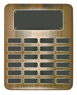 Solid Walnut Perpetual Elliptical Edge Vertical Plaque