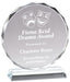 Faceted Circle Glass Award on base
