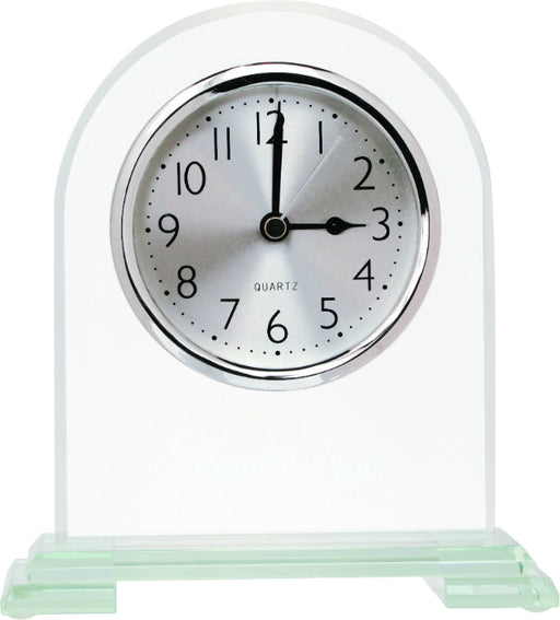 6 1/2" Arch Glass Clock