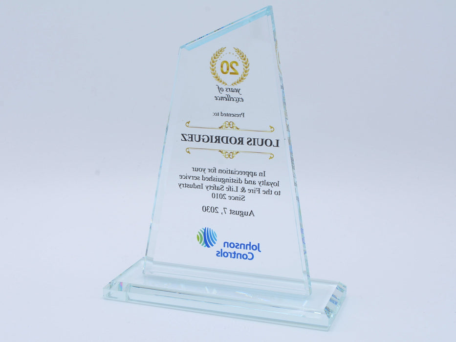 Glacier Crystal Award on Crystal Base