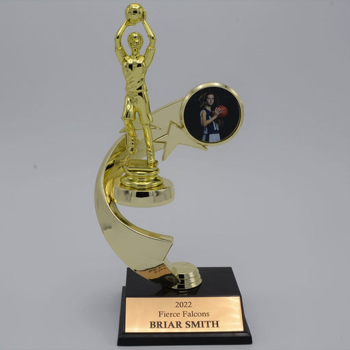 Junior Basketball Trophy with Picture - Girl