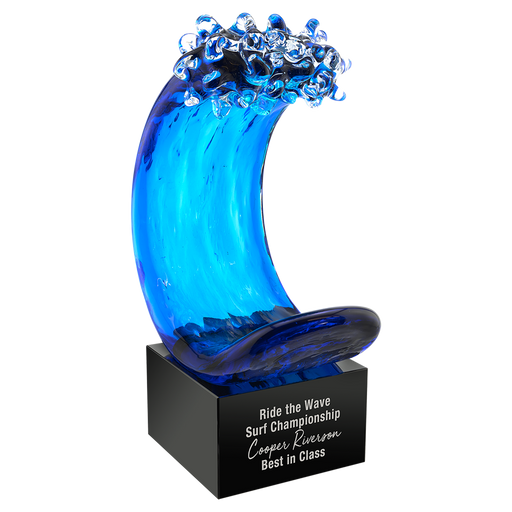 Blue Wave Art Glass