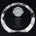 4 1/2" Clear Crystal Round with Clock