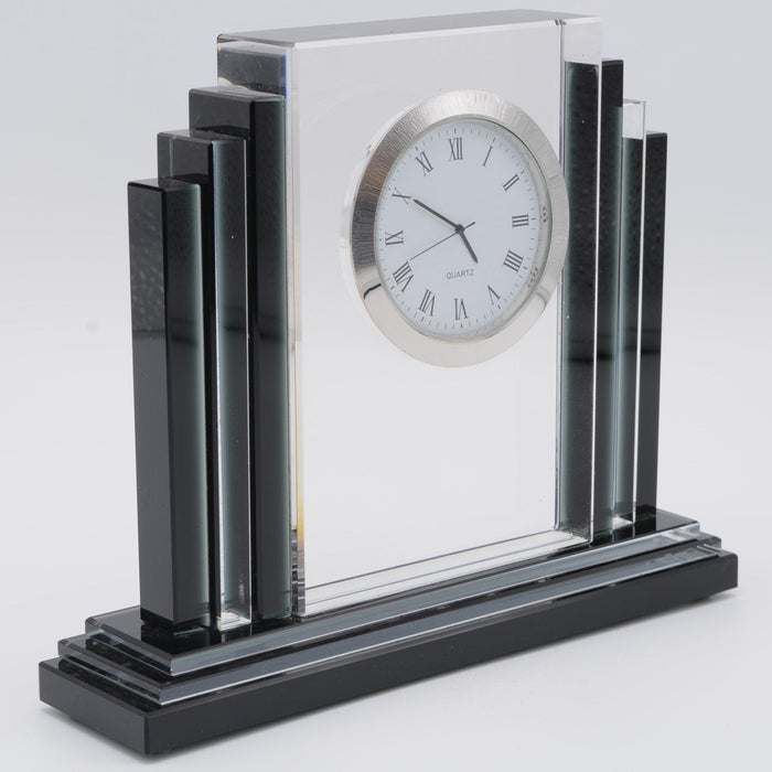 Clear / Black Crystal Clock