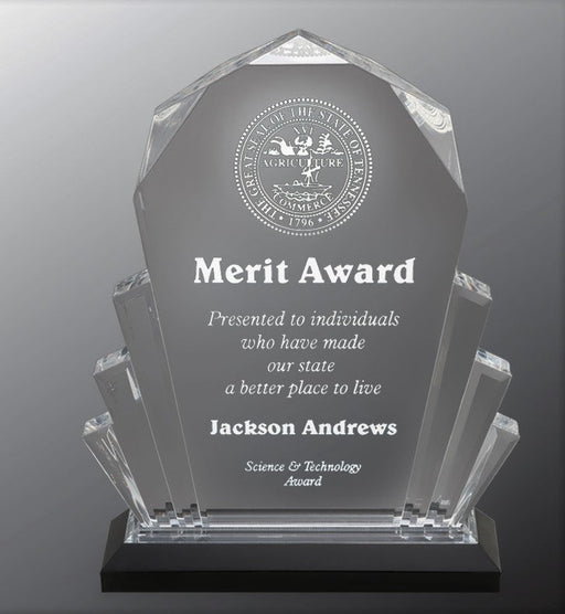 Silver Faceted Impress Acrylic Award