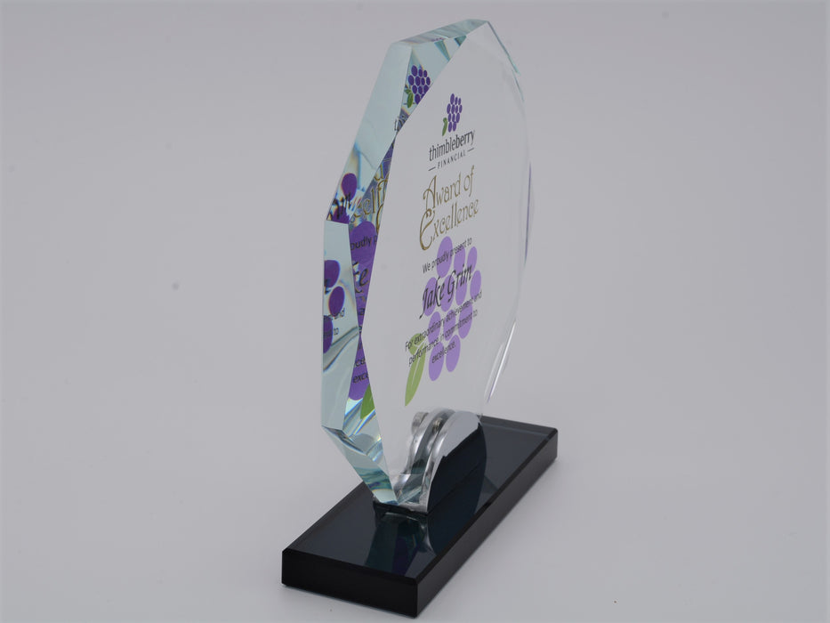 Crystal Octagon on Black Base