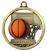 BASKETBALL 3-D GAME BALL MEDAL Gold