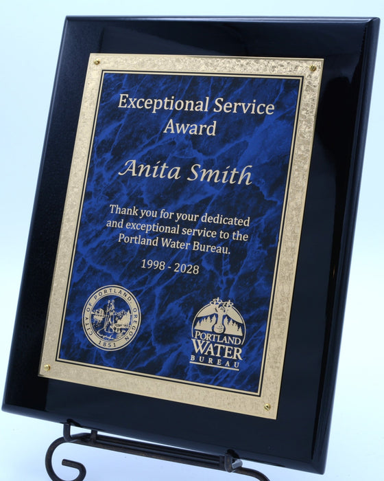 Blue Florentine Plaque (3 Sizes, 2 styles)