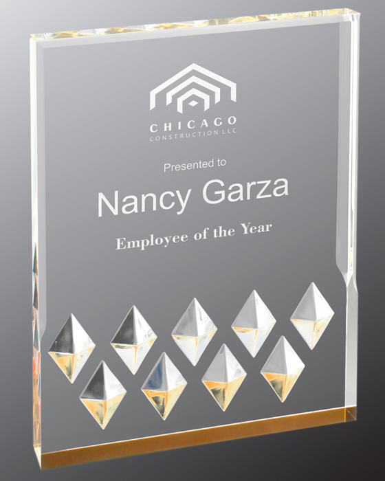 Gold Diamond Mirage Acrylic Award