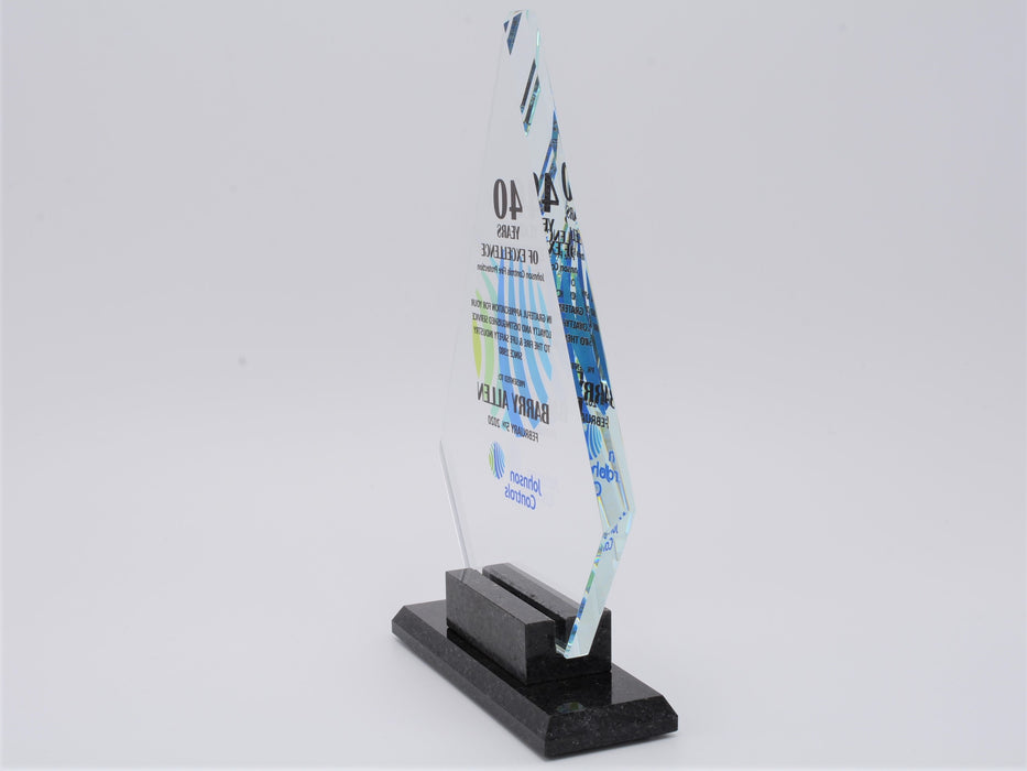 Glass Diamond in Granite Base (3 Sizes)