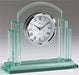 Jade Desk Clock With Side Piers