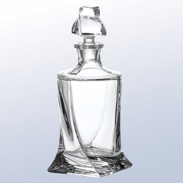 Quadro Crystal Decanter, 11"H X 4