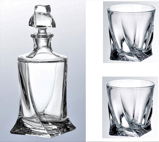 Quadro Crystal Decanter Set