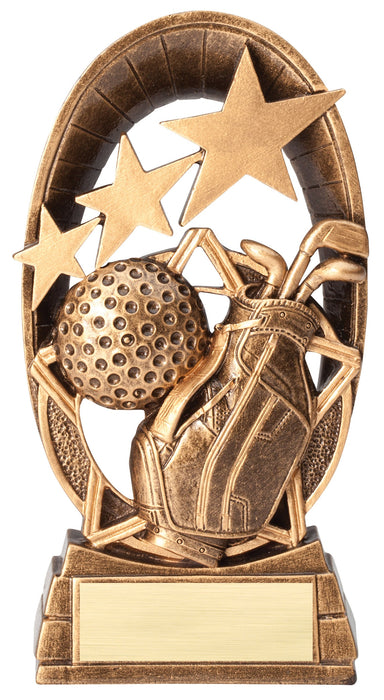 Golf Bag & ball Trophy, Radiant Star 6