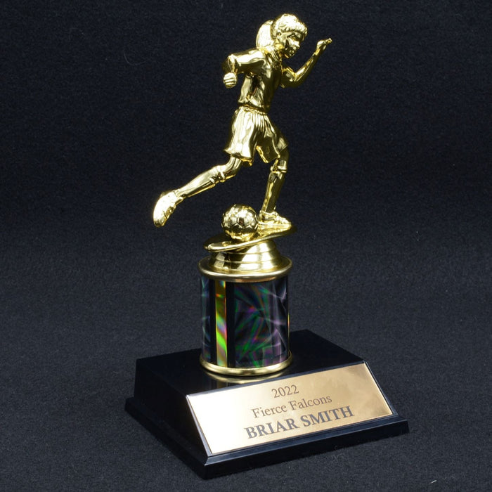 Girl Junior Soccer Trophy with 2" Column