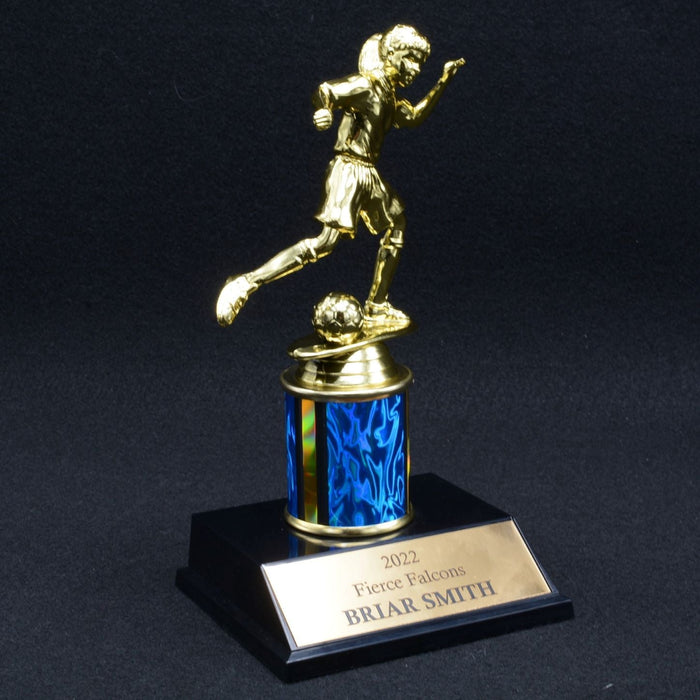 Girl Junior Soccer Trophy with 2" Column