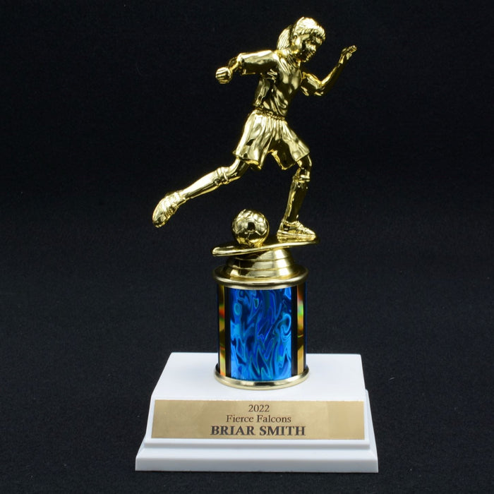 Girl Junior Soccer Trophy with 2" Column