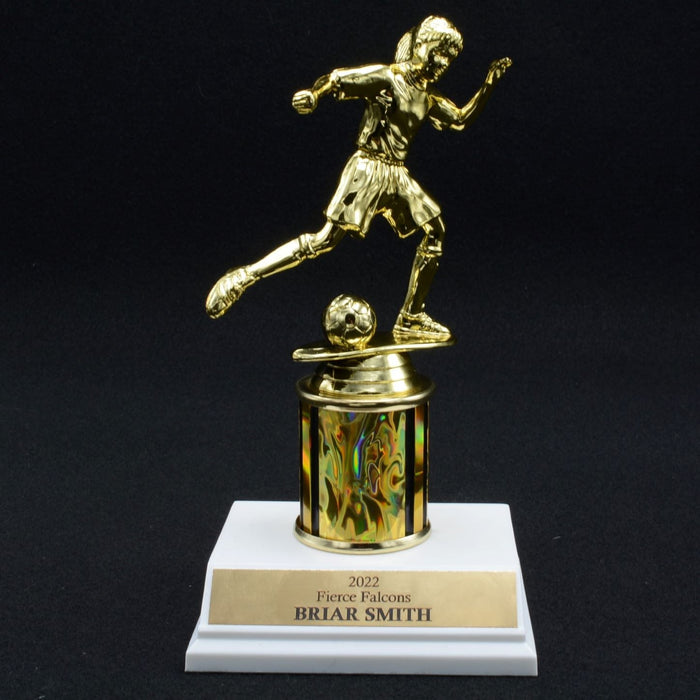 Girl Junior Soccer Trophy with 2" Column