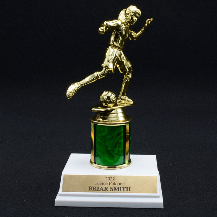 Girl Junior Soccer Trophy with 2" Column